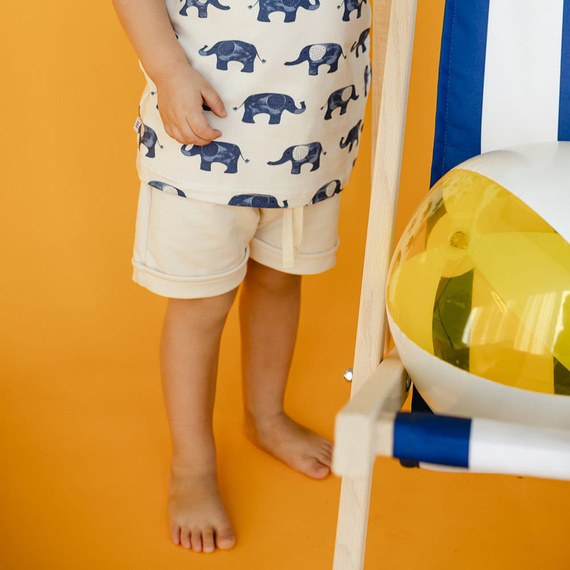 Szorty bawełniane Elephant Eevi- ecru