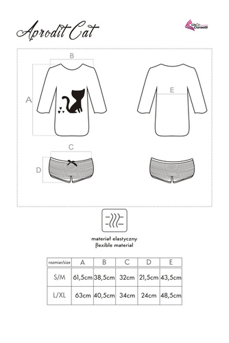 Komplet dwuczęściowy Aprodit Cat 0104 LivCo Corsetti Fashion  