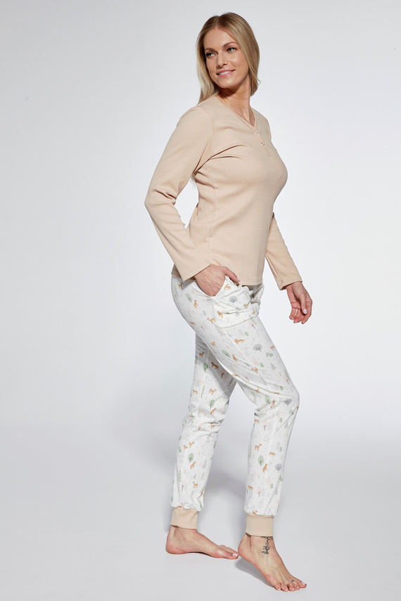 Cornette Piżama damska 723/351 Emy beżowy