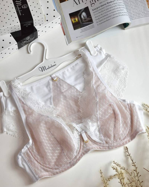 Biustonosz braletka 19122 Dots Mediolano biały