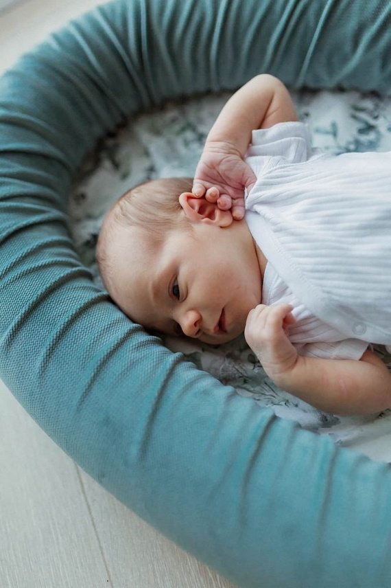 Kokon niemowlęcy Premium Night Flowers - Makaszka