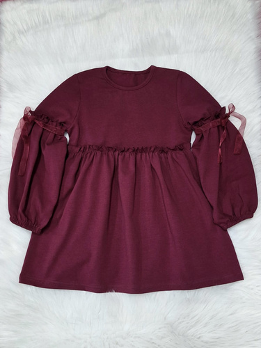 Bambarillo Ada bordo– sukienka dziewczęca z dzianiny bawełnianej, elastyczna i wygodna