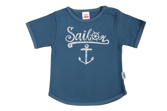 T-shirt "BLUE SEA" Makoma niebieski gładki 