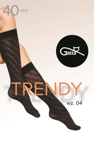 Trendy 04 Gatta – podkolanówki damskie 40 den, wzorzyste
