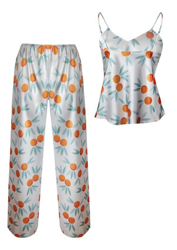 Piżama Damska Satynowa DKaren - DK-KI 19 biały