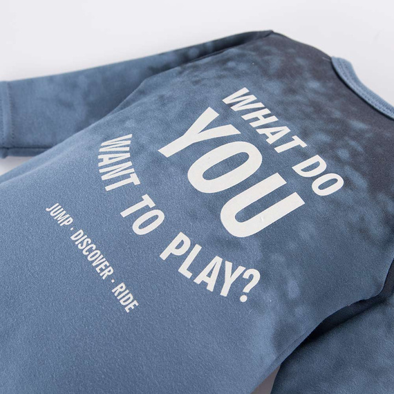 Pajac niemowlęcy ze stópkami Jump Eevi - niebieski