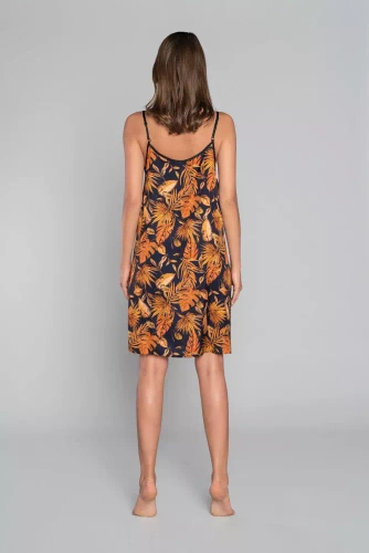 Koszula damska, wąskie ramiączko Monstera Italia Fashion - druk 