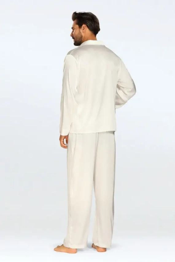 Komplet satynowy Lukas - jasny ecru