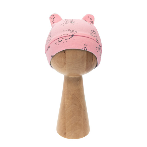 4800 04 Animals Komplet wyprawkowy 4-częściowy nadruk Nicol - różowy