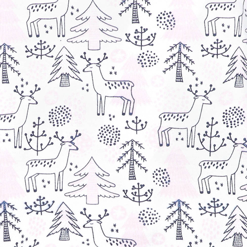 Śpiochy z bawełny organicznej Jelonki Nini druk