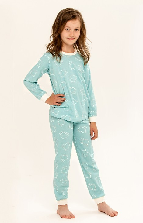 Piżama dla dziewczynki 3273 , 3274 Abi Taro - turkus