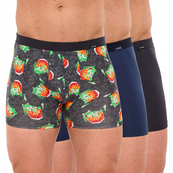 Cornette 946/05 – męskie bokserki bawełniane, 3-pak w różnych kolorach