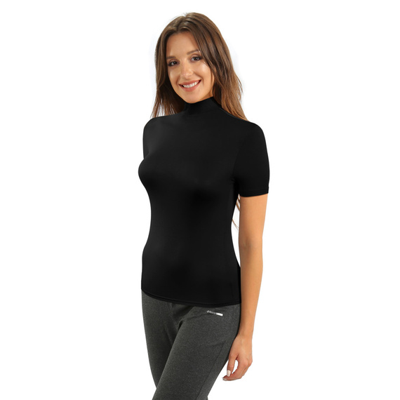 Bluzka damska krótki rękaw Felicia Sesto Senzo czarny