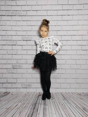 Bluzka z długim Love  Bambarillo biały