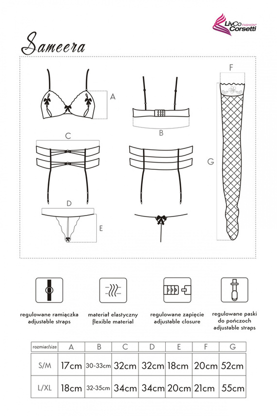 Komplet bielizny Sameera LC 90412 LivCo Corsetti Fashion