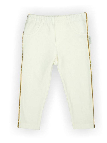 176280 Michalina Legginsy dresowe Nicol - kremowy