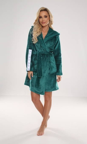 Krótki Szlafrok damski 626 Abigail Forex - zielony