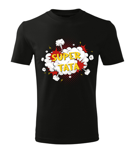 Koszulka męska "SUPER TATA" Moocha czarny