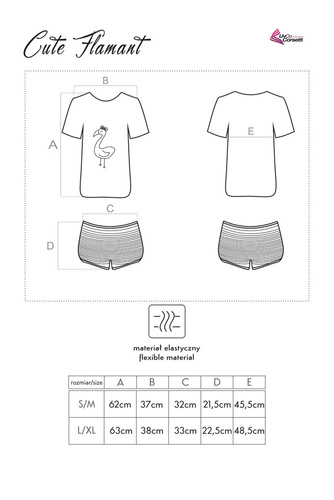 Komplet dwuczęściowy Cute Flamant 0304 LivCo Corsetti Fashion  