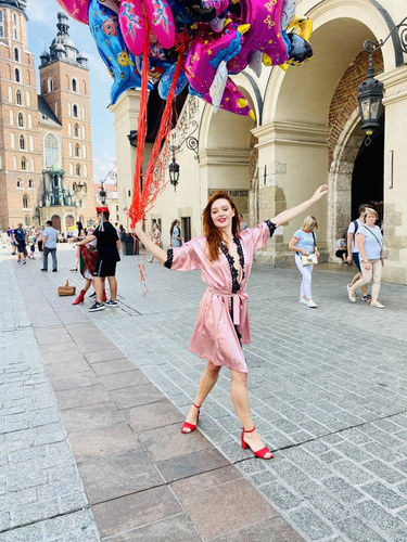 Szlafrok damski 929 Kleoree De Lafense - różowy