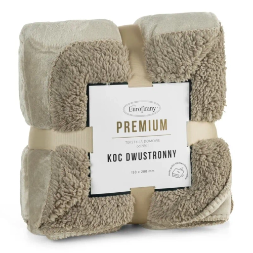 Koc dwustronny narzuta Tedy Eurofirany beżowy 