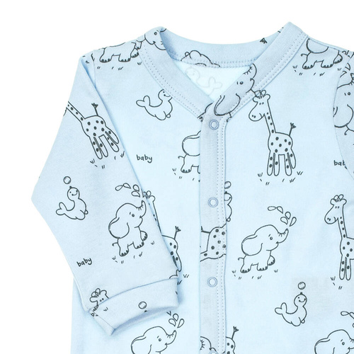 4800 11 Animals Komplet wyprawkowy 4-częściowy nadruk Nicol - niebieski