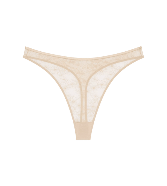 Stringi damskie Bright Spotlight High Leg string Triumph kremowy