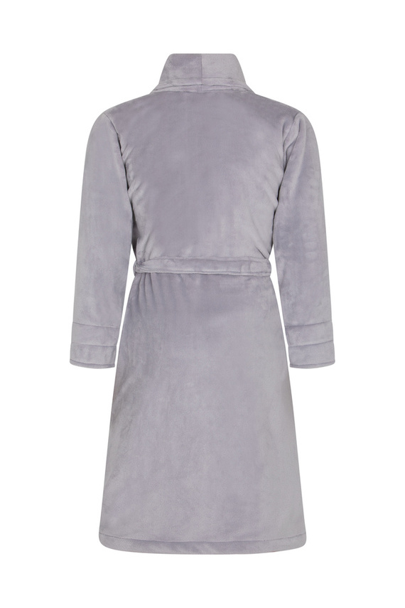 Szlafrok damski polarowy Elen ByShelly - jasny szary