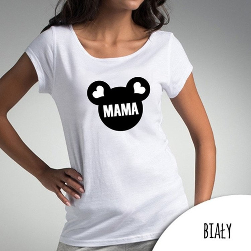 Bluzka dla mamy "MYSZKA" Moocha biały