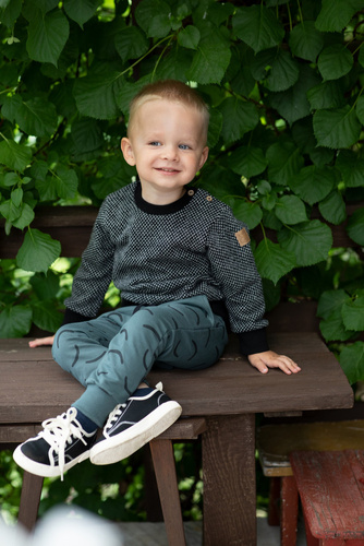 Sweter dla chłopca Le Tigre Pinokio - czarny 