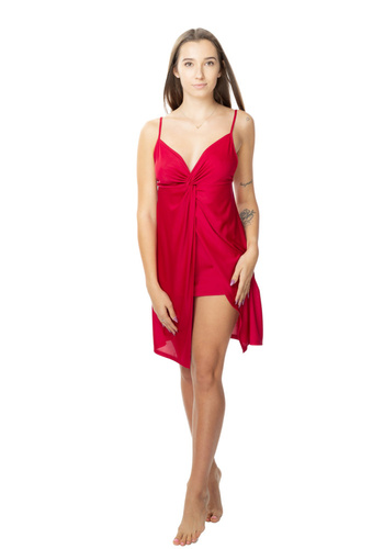 Koszula nocna damska 6455 Darling Mewa burgundowy