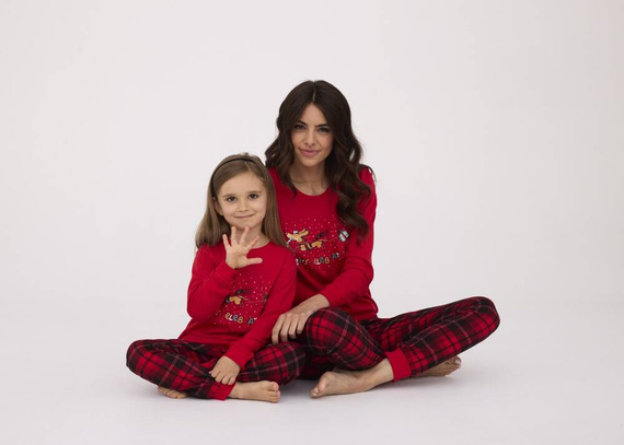 Piżama damska 671/371 Celebrate Cornette czerwony