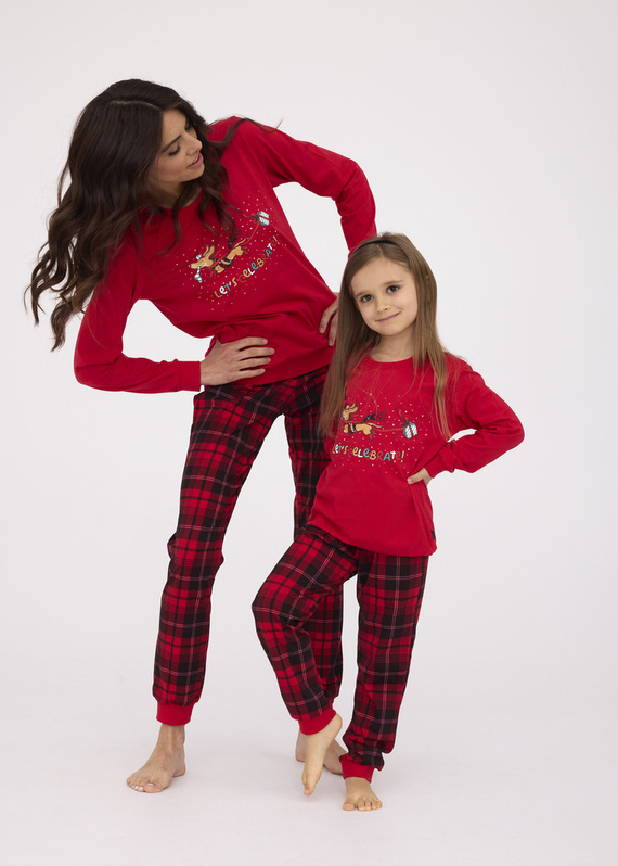 Piżama damska 671/371 Celebrate Cornette czerwony