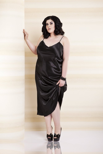 Iga Halka satynowa koszulka damska DKaren - czarna 