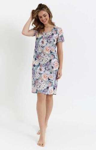 Koszula nocna z bawełny 466 Cana - szałwia