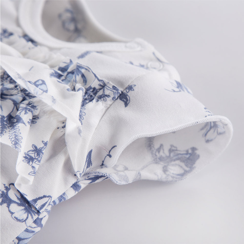 Rampers niemowlęcy Botanic Eevi - biały druk