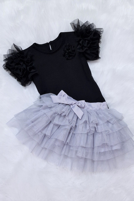 Bluzka dziecięca Inez krótki rękaw Bambarillo czarna