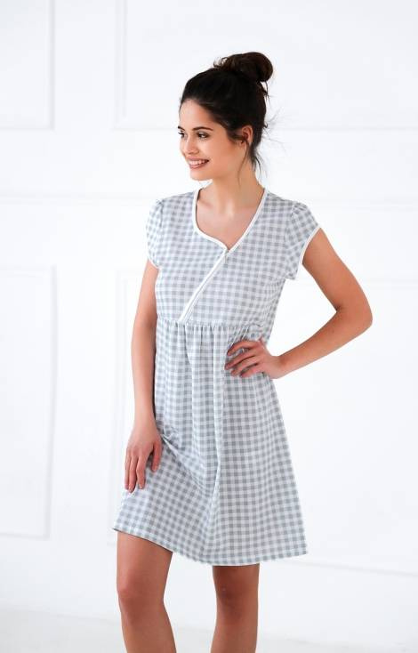 Koszula nocna do karmienia Symone Sensis - szara