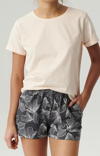 Piżama Damska  NLP-489 Atlantic- pudrowy-grafitowy