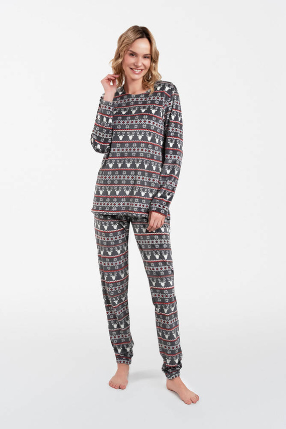 Polarowy Komplet Damski Islandia Italian Fashion - druk grafitowy