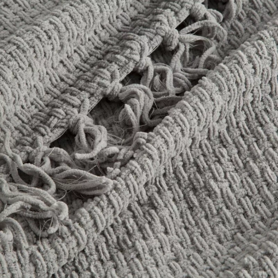 Koc tkany narzuta z frędzlami Suzi Eurofirany popielaty