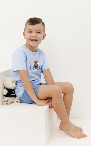 Piżama dla chłopca 3410, 3411 Lucas Taro - błękitny