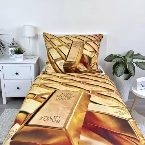 Pościel z mikrofibry Złoto sztabki złota Jerry Fabrics