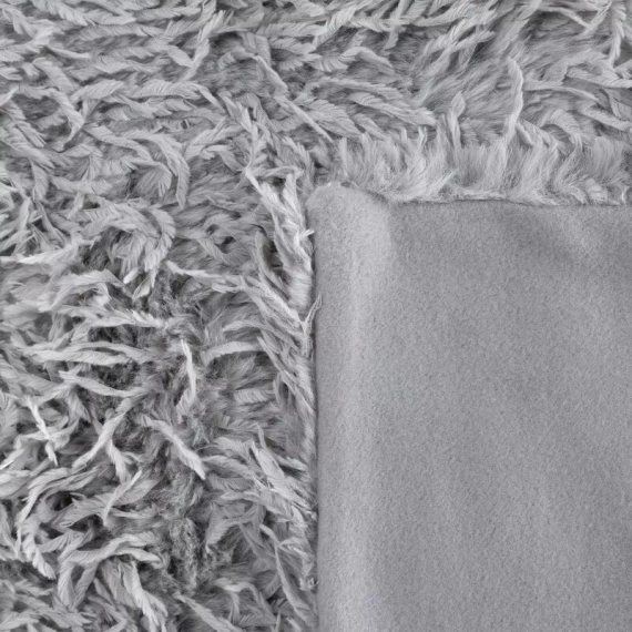 Koc narzuta włochacz Adore futrzak Eurofirany srebrny