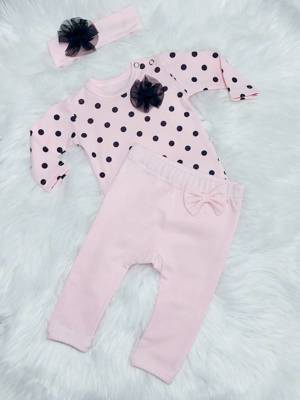 Spodnie niemowlęce Tosia Bambarillo pudrowy róż