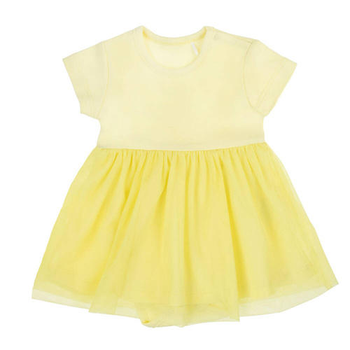 Sukienko-body 141271 Nicol - żółty