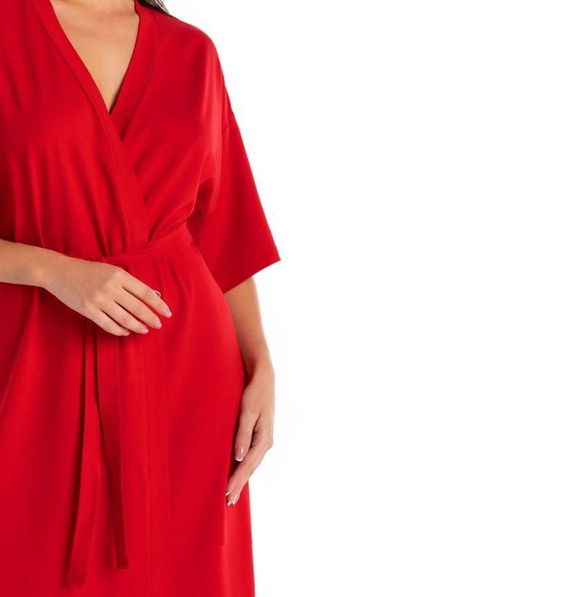 Damski szlafrok Maddalena Teyli - czerwony