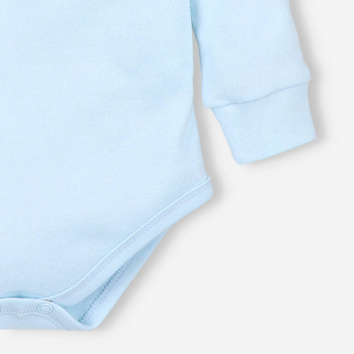 Body z bawełny organicznej Samoloty Nini błękitny 