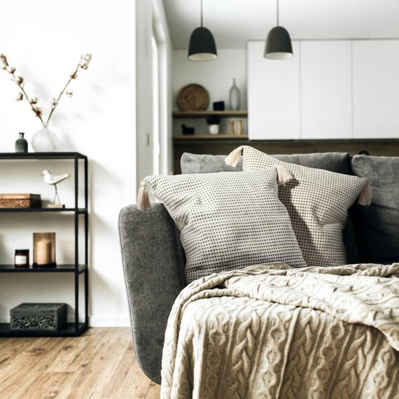 Poszewka z grubej tkaniny bawełnianej Montenegro Eurofirany oliwkowy