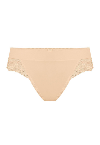 Figi damskie brazyliany Wiki Nipplex beżowy